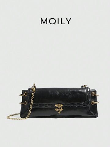 Fashionable Versatile Shoulder Bag, Crossbody Bag, Clutch, Bison Pouch