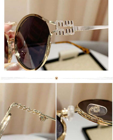 1pc Casual Letter Decor Oval Women's Sunglasses, Y2K Style, Special Temple Design, Perfect Summer Beach, Travel, Holiday Fashion Gift Shade Going Out Outfit Outdoor Beach Seaside Vacation And Gift For Family And Friends