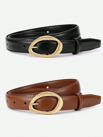 1/2/3pcs New Women's Needle Buckle Niche Korean Version Versatile Decorative Belt, Fashionable And Slimming, Paired With Jeans And Women's Pants Belt