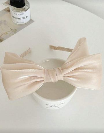 2pcs/Set Double-Layer Extra Large 3D Bowknot Headband, Lady Elegant Solid Color Simple Versatile Headwear For Walking, Gathering, Party,Hairband,Hair Hoop,Hair Accessories Headbands ,Gifts