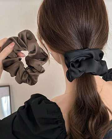 4pcs/1pc Women Satin Scrunchie, Elegant Silky Hair Ties, Minimalist Solid Color Shiny Hair Accessories For Ponytail And Everyday Use Scrunchies Scrunchy Hair Ties, Casual