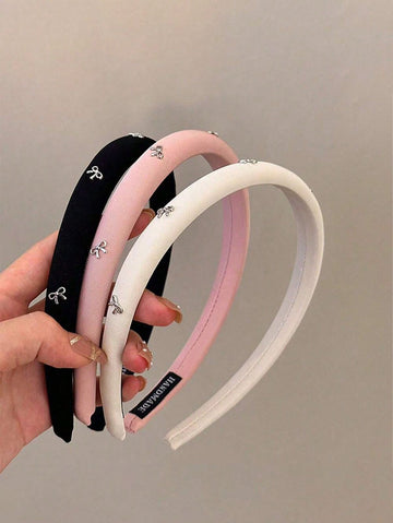 Women's Bow Headband Black Fashion Headband Pink Anti Slip Headband Women's Accessories Valentines,Hairband,Hair Hoop Headbands