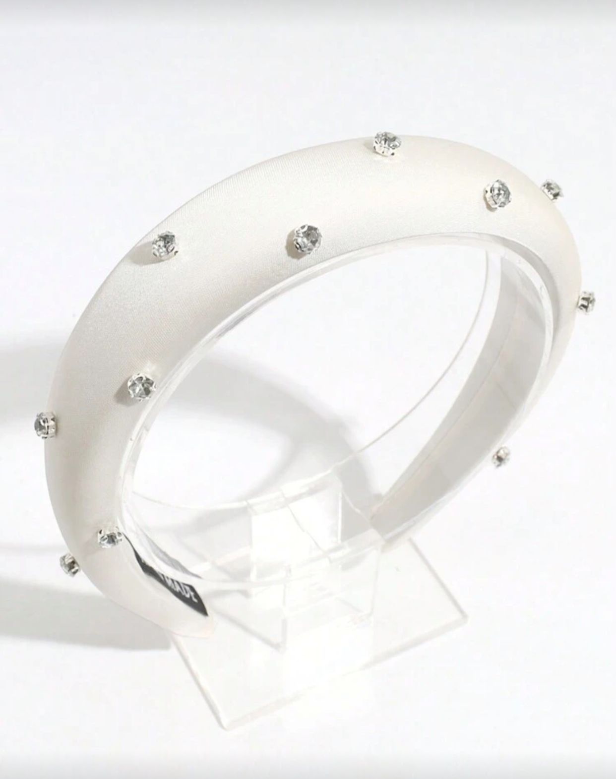 1pc Ladies' Solid Color Satin Rhinestone Fashion Headband Suitable For Daily Wear Party,Hairband,Hair Hoop Headbands