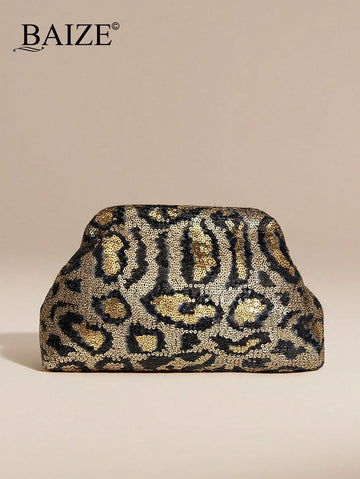 Elegant Leopard Print Women's Clutch Bag - Cosmetic Bag Large, Autumn Y2K Style Wallet, Elegant Women's Clutch Bag, Festival Must-Have, Durable, Girls Vacation Travel Wallet, New Autumn And Winter Women's Bag