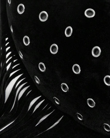 1pc Bohemian Style Tassels Decorated Western Style Rivet Decor Women Shoulder Bag