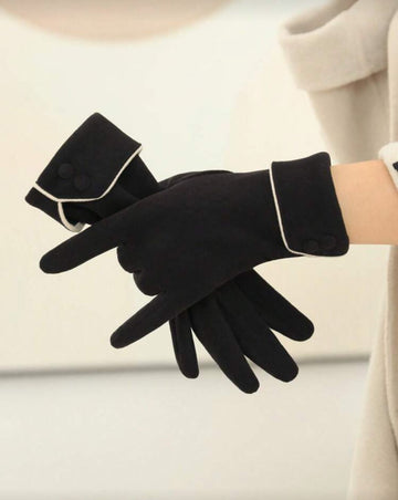 1 Pair Women's Winter Warm Gloves, Windproof, Thermal Lined, Touchscreen Capable, Elegant Design For Riding, Driving, All Fingers