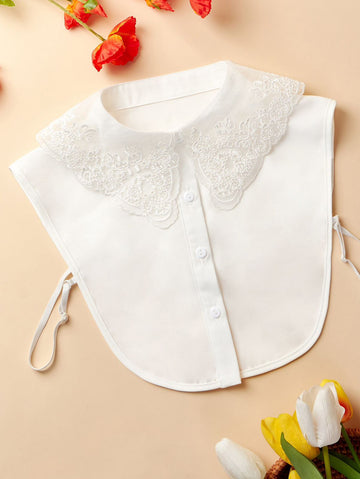 1pc Embroidered Lace Collar False Collar For Dress Valentine's Day