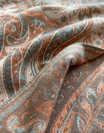 1pc Paisley Pattern Thick Warm Scarf With Tassels, Bohemian Style Shawl, Versatile & Elegant For Daily Wear For Dress