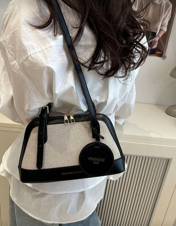 Fashionable Color Blocking Splicing Shaped Shell Women's Bag Elegant Shoulder Bag, Suitable For Shopping, Wallets, Shopping, Young Women, College Students, Newcomers