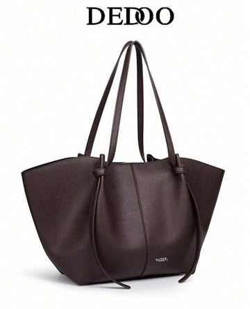 Dedoo Fashionable Large Capacity Trapezoid Design Lock Closure Women's Shoulder Bag, Luxury PU Leather Handbag, High-Quality Underarm Bag