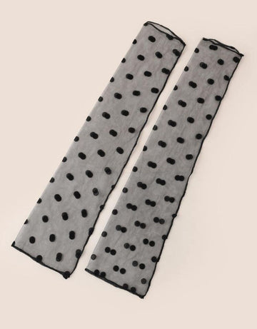 Polka Dot Mesh Long Gloveswedding Summer