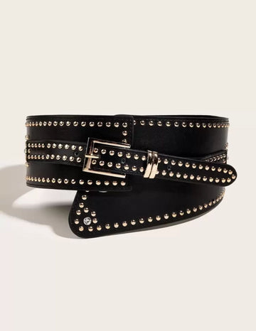Street Studded Decor Wide Belt Halloween Summer.