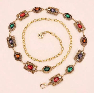 Carved Waist Belt, Versatile Sweet Decoration For Skirts, Dresses, Sweaters, Sexy Street Fashion, Metal Chain, Suitable For Spring, Summer, Autumn, Winter