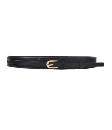 1pc Women's High-End Decorative Slim Waistband Belt, Suitable For Dresses, Blazer Jackets, Fashion Wide Waist Belt, Black Fall, Autumn, Halloween