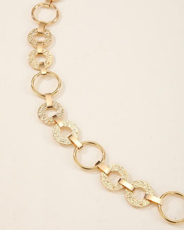 1pc Women's Ripple Hollow Circle Elastic Classic Waist Belt, Suitable For Party, Daily Casual Wear