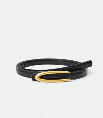 MOTF PREMIUM 1PC WOMEN BASICS SMOOTH BUCKLE SKINNY WAIST BELT, SUITABLE FOR WORK DAILY COMMUTE