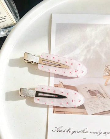 6pcs/Set Acetate Bowknot Floral Polka Dot Alligator Clip, Minimalist Versatile Bangs Clip, Cute Fresh Acrylic Seamless Hair Clip Accessories,Festival,Party