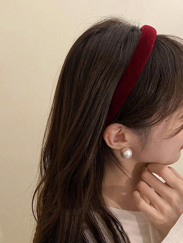 1pc Vintage Velvet Sponge Headband Hairband