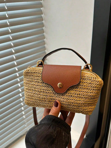 1pc Mini Fashion Handbag Small Square Bag, Versatile Women's Shoulder Bag Crossbody Bag, Solid Color Mini Wallet.