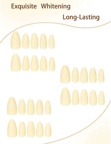 54pcs Yellow Solid Color Fashion Minimalist Glossy Fake Nails, Goose Yellow, Suitable For Fingers And Toes, Ideal For DIY Solid Color Manicure