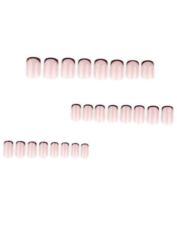 24pcs/Set Short Square Minimalist Brown French Press-On Nails, Includes Gel Polish And Nail File, Ideal For Girls & Women For Daily, Date, Party Wear Nail Supplies