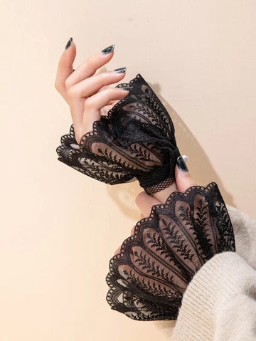 Hollow Out Lace Sleeve Gloves