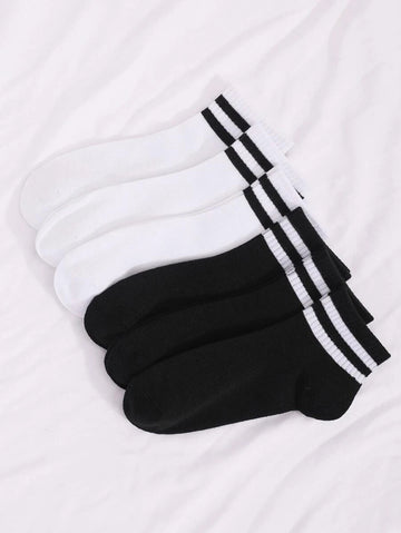 6pairs Striped Pattern Socks