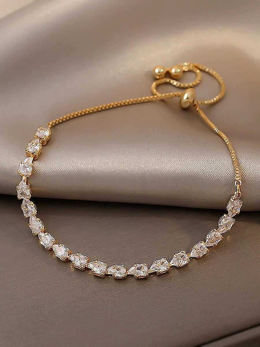 Zircon Water Drop Decor Bracelet
