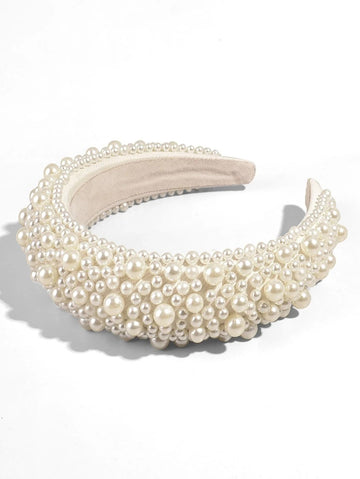Faux Pearl Decor Headband