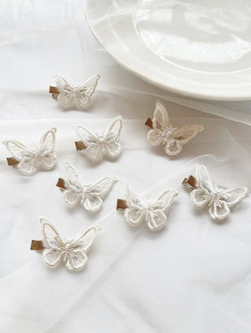 8pcs Butterfly Decor Hair Clip