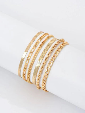 6pcs Twist Detail Bracelet